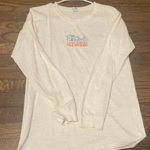 White long-sleeved top